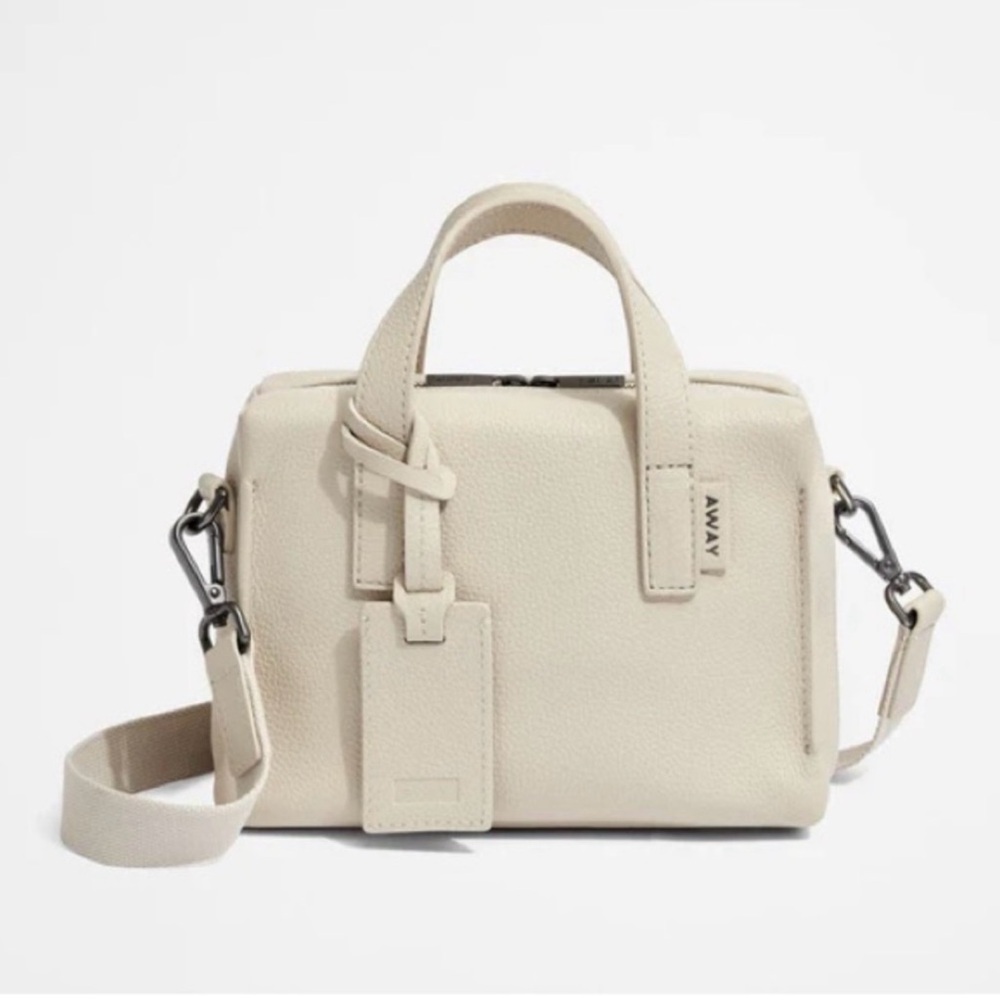 RARE Away Everywhere Mini Cream White Bag Cafe Edit